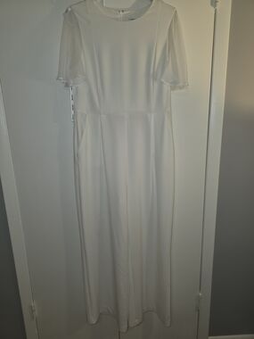 Calvin Klein White Short Sleeve Jumpsuit